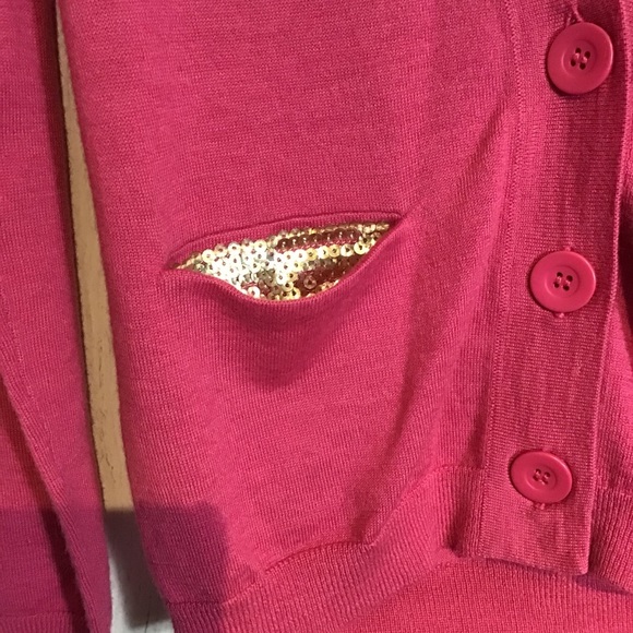 Loft Hot Pink Wool Blend Cardigan size S - Picture 2 of 7